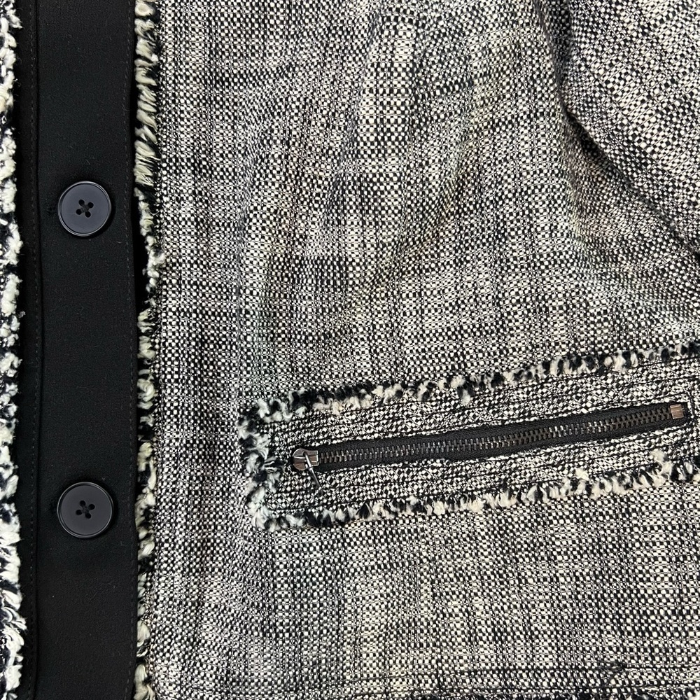 Rachel Roy‎ Black and White Tweed Jacket Size 16W - Picture 7 of 11